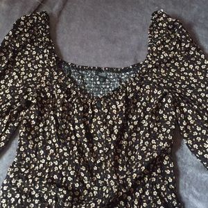 Button Front Floral Maxi Dress